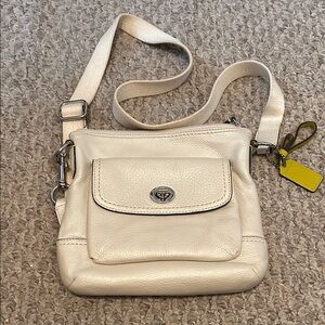 Vintage Cream Coach Crossbody Bag
